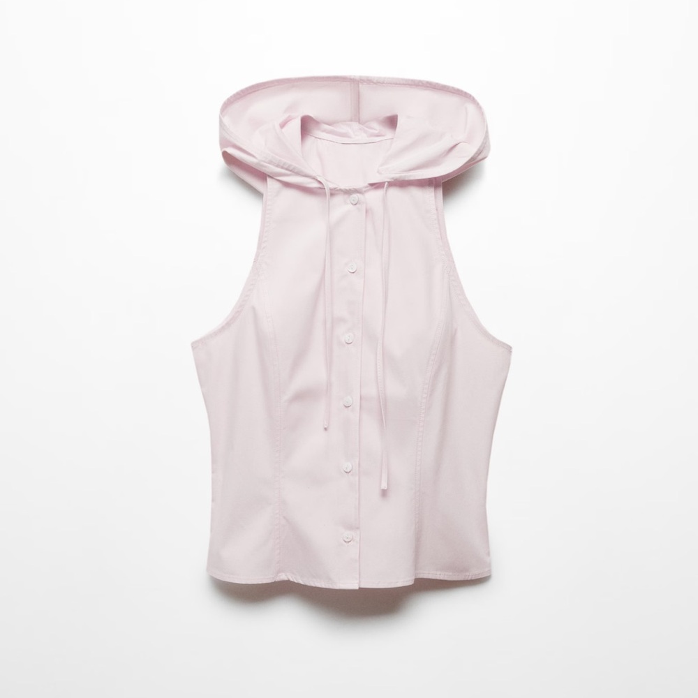 Mango Light Pink Sleeveless Blouse